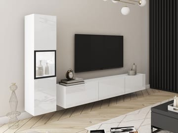 Bergfelde TV-enhet 2 deler med Belysning - Oppbevaring - Oppbevaringsmøbler - Møbelsett til stue
