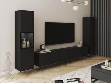 Bergfelde TV-enhet 3 deler med Belysning - Oppbevaring - Oppbevaringsmøbler - Møbelsett til stue