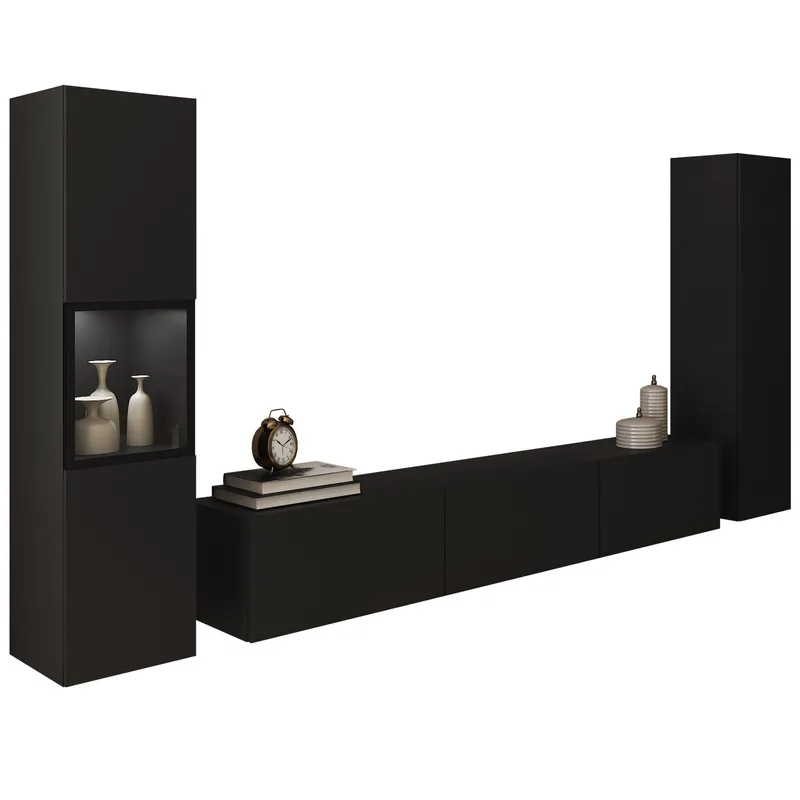 Bergfelde TV-enhet 3 deler med Belysning