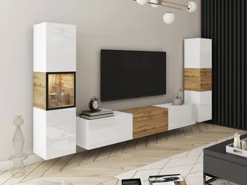 Bergfelde TV-enhet 3 deler med Belysning - Oppbevaring - Oppbevaringsmøbler - Møbelsett til stue