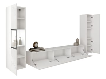 Bergfelde TV-enhet 3 deler med Belysning - Oppbevaring - Oppbevaringsmøbler - Møbelsett til stue