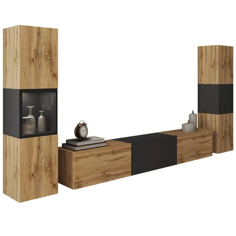 Bergfelde TV-enhet 3 deler med Belysning