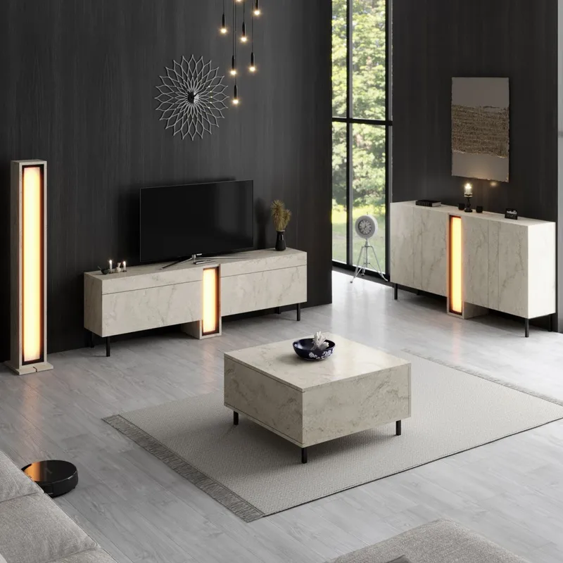 Berriaren Konsollbord 155 cm - Travertin - Oppbevaring - Oppbevaringsmøbler - Sideboard & skjenk