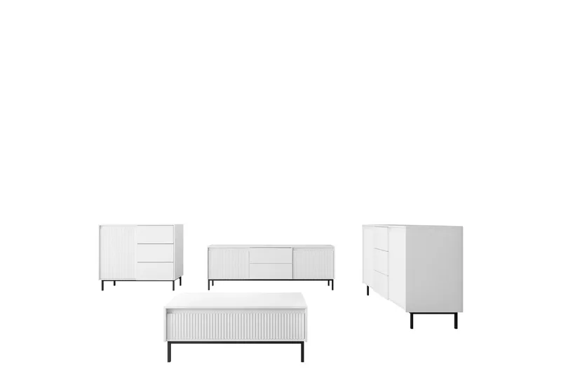 Bjurholm Møbelsett for Stue, Hvit