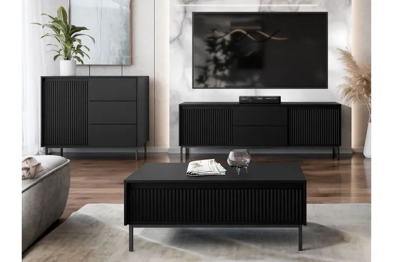 Bjurholm Møbelsett for Stue - Svart - Oppbevaring - Oppbevaringsmøbler - Møbelsett til stue