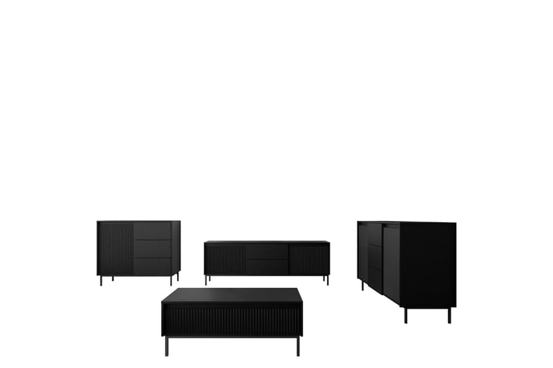 Bjurholm Møbelsett for Stue, Svart