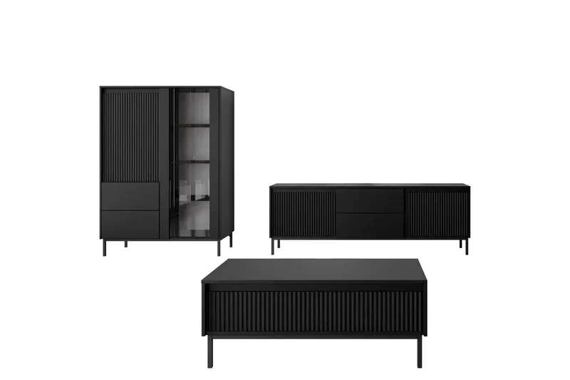 Bjurholm Møbelsett Til Stue, Svart