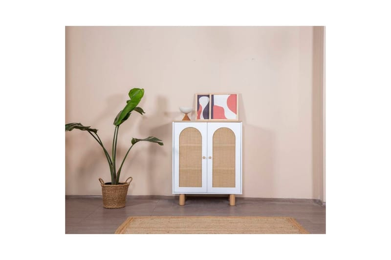 Bohemian skjenk 90x41 cm - Natur/Hvit - Oppbevaring - Oppbevaringsmøbler - Sideboard & skjenk