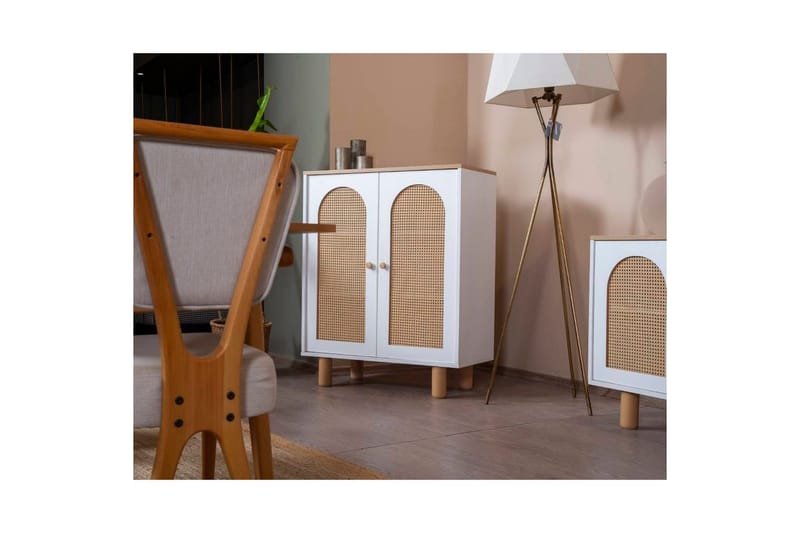 Bohemian skjenk 90x41 cm - Natur/Hvit - Oppbevaring - Oppbevaringsmøbler - Sideboard & skjenk