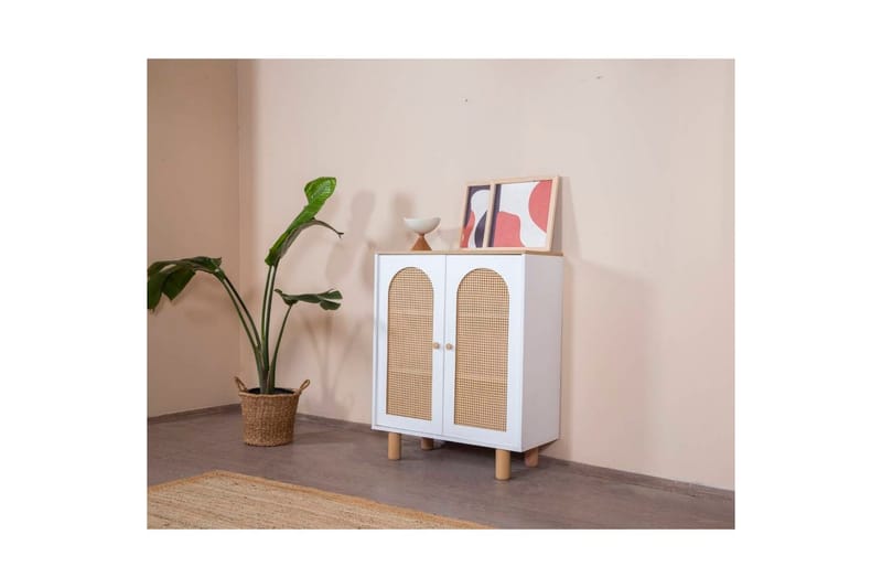 Bohemian skjenk 90x41 cm - Natur/Hvit - Oppbevaring - Oppbevaringsmøbler - Sideboard & skjenk