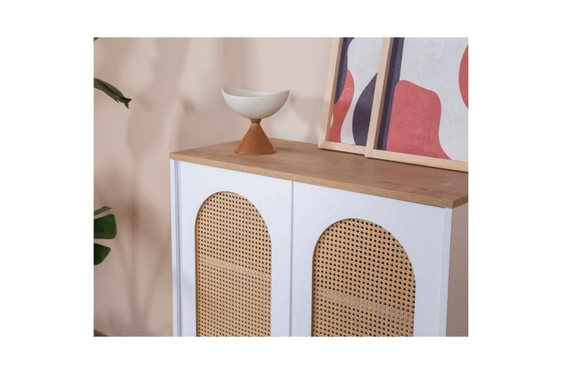 Bohemian skjenk 90x41 cm - Natur/Hvit - Oppbevaring - Oppbevaringsmøbler - Sideboard & skjenk