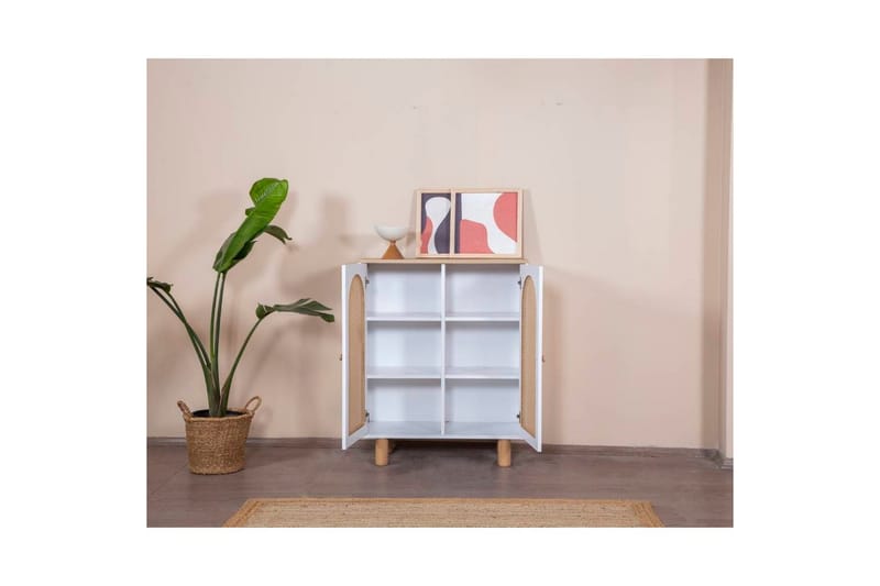 Bohemian skjenk 90x41 cm - Natur/Hvit - Oppbevaring - Oppbevaringsmøbler - Sideboard & skjenk