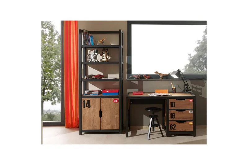 Bokhylle og Skrivebord Alex - Oppbevaring - Oppbevaringsmøbler - Møbelsett til stue