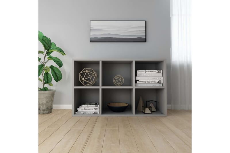 Bokhylle/skjenk grå 66x30x97,8 cm sponplate - Sideboard & skjenk