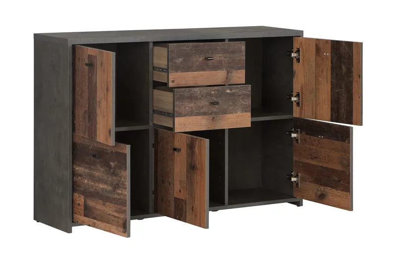 Broxton Sidebord 114 cm - Grå/Brun - Oppbevaring - Oppbevaringsmøbler - Sideboard & skjenk