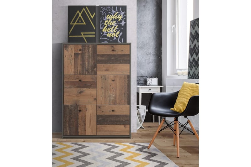Broxton Sidebord 77 cm - Grå/Brun - Oppbevaring - Oppbevaringsmøbler - Sideboard & skjenk