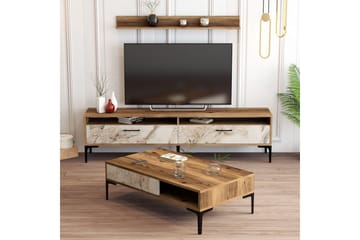 Brutorp Møbelsett for Stue - Valnøtt/Hvit - Oppbevaring - Oppbevaringsmøbler - Møbelsett til stue