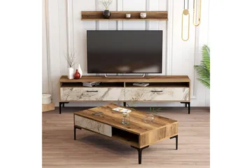 Brutorp Møbelsett for Stue - Valnøtt/Hvit - Oppbevaring - Oppbevaringsmøbler - Møbelsett til stue