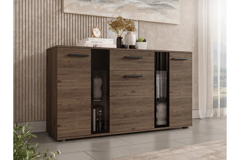 Bunta Skjenk 141x41 cm, Brun/Hvit