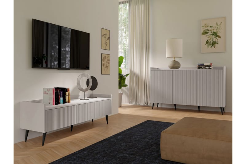 Chiku Møbelsett til Stue - Beige - Oppbevaring - Oppbevaringsmøbler - Møbelsett til stue