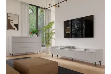 Chiku Møbelsett til Stue - Beige - Oppbevaring - Oppbevaringsmøbler - Møbelsett til stue