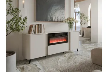 Clement Kommode 200 cm - Beige - Interiør - Peis - Peis uten pipe - El-peiser