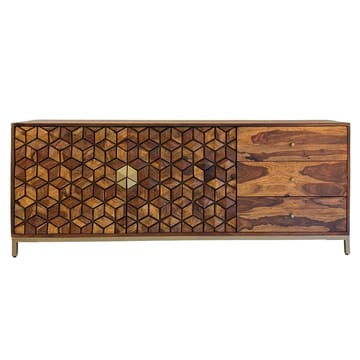 Coruna skjenk 180 cm - varm mørkebrun og gull - Oppbevaring - Oppbevaringsmøbler - Sideboard & skjenk