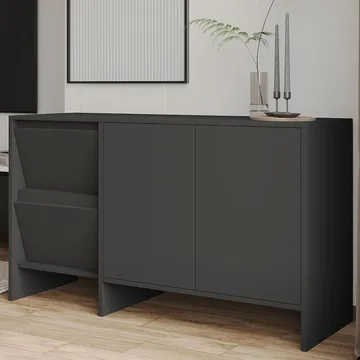 Crala Konsoll 130x81,8x44 cm - Antrasitt - Oppbevaring - Oppbevaringsmøbler - Sideboard & skjenk
