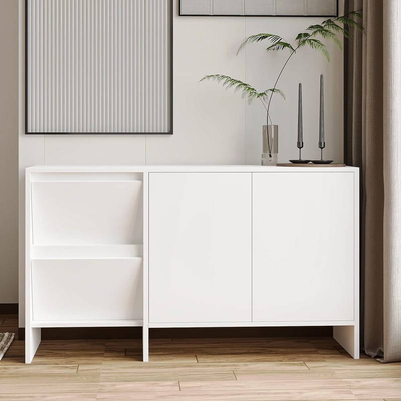 Crala Konsoll 130x81,8x44 cm - Hvit - Oppbevaring - Oppbevaringsmøbler - Sideboard & skjenk
