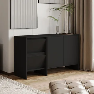 Crala Konsoll 130x81,8x44 cm - Svart - Oppbevaring - Oppbevaringsmøbler - Sideboard & skjenk