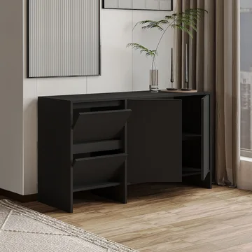 Crala Konsoll 130x81,8x44 cm - Svart - Oppbevaring - Oppbevaringsmøbler - Sideboard & skjenk