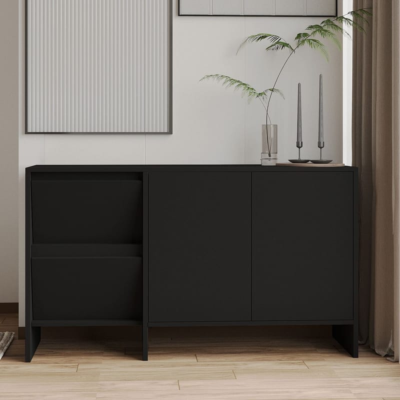 Crala Konsoll 130x81,8x44 cm - Svart - Oppbevaring - Oppbevaringsmøbler - Sideboard & skjenk