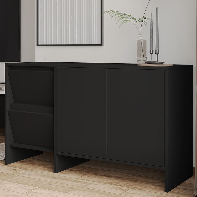 Crala Konsoll 130x81,8x44 cm - Svart - Oppbevaring - Oppbevaringsmøbler - Sideboard & skjenk