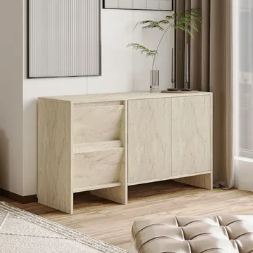 Crala Konsoll 130x81,8x44 cm - Travertin - Oppbevaring - Oppbevaringsmøbler - Sideboard & skjenk