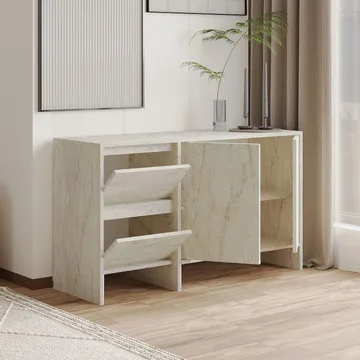 Crala Konsoll 130x81,8x44 cm - Travertin - Oppbevaring - Oppbevaringsmøbler - Sideboard & skjenk