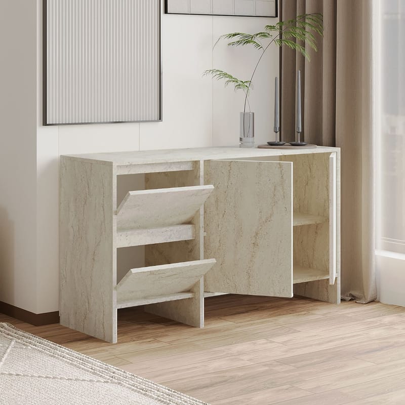Crala Konsoll 130x81,8x44 cm - Travertin - Oppbevaring - Oppbevaringsmøbler - Sideboard & skjenk