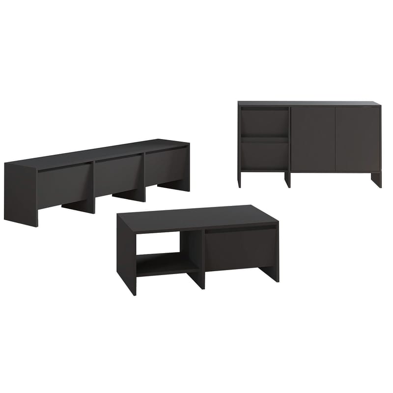 Crala Stuemøbelsett 160x40x35 cm, Antrasitt