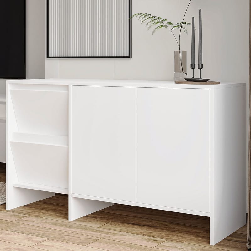 Crala Stuemøbelsett 160x40x35 cm - Hvit - Oppbevaring - Oppbevaringsmøbler - Møbelsett til stue