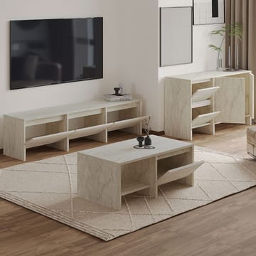 Crala Stuemøbelsett 160x40x35 cm - Travertin - Oppbevaring - Oppbevaringsmøbler - Møbelsett til stue