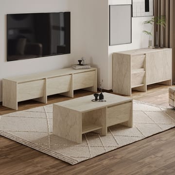 Crala Stuemøbelsett 160x40x35 cm - Travertin - Oppbevaring - Oppbevaringsmøbler - Møbelsett til stue