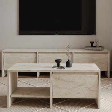Crala Stuemøbelsett 160x40x35 cm - Travertin - Oppbevaring - Oppbevaringsmøbler - Møbelsett til stue