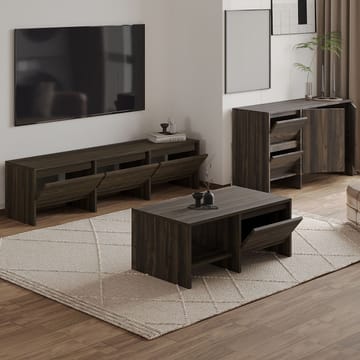 Crala Stuemøbelsett 160x40x35 cm - Valnøtt - Oppbevaring - Oppbevaringsmøbler - Møbelsett til stue