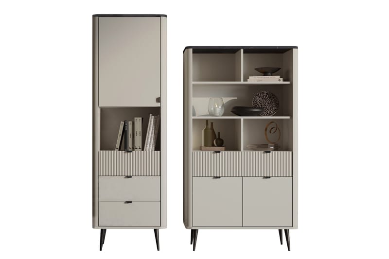 Cucina Møbelsett For Stue, Beige/Grå