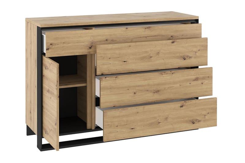 Dorana Møbelsett For Stue - Brun/Sort - Oppbevaring - Oppbevaringsmøbler - Møbelsett til stue