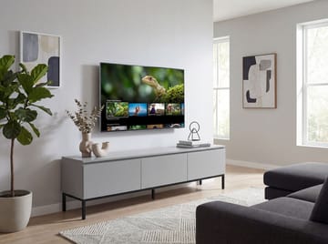 Dorvik TV-benk 150 cm med 3 skuffer - lysegrå og svart - Oppbevaring - Oppbevaringsmøbler - Sideboard & skjenk