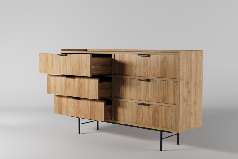Dravo Kommode 150 cm - Naturlig hickory - Oppbevaring - Oppbevaringsmøbler - Kommode