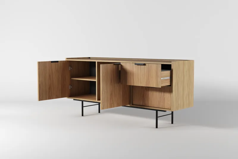 Dravo Skjenk 68x150 cm - Naturlig hickory - Oppbevaring - Oppbevaringsmøbler - Sideboard & skjenk