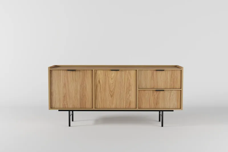 Dravo Skjenk 68x150 cm - Naturlig hickory - Oppbevaring - Oppbevaringsmøbler - Sideboard & skjenk