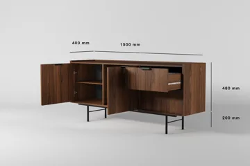 Dravo Skjenk 68x150 cm - Warmia valnøtt - Oppbevaring - Oppbevaringsmøbler - Sideboard & skjenk