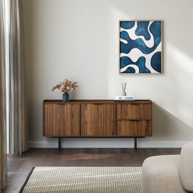 Dravo Skjenk 68x150 cm - Warmia valnøtt - Oppbevaring - Oppbevaringsmøbler - Sideboard & skjenk